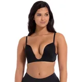 Magic Bodyfashion Bügelloser BH MAGIC BODYFASHION "V-Bra", Damen, Gr. 75, Cup C, schwarz, Obermaterial: 82% Polyester, 18% Elasthan, unifarben, BHs, extrem tief fallender Ausschnitt und extra tiefer Rücken