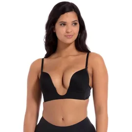 Magic Bodyfashion Bügelloser BH MAGIC BODYFASHION "V-Bra", Damen, Gr. 75, Cup C, schwarz, Obermaterial: 82% Polyester, 18% Elasthan, unifarben, BHs, extrem tief fallender Ausschnitt und extra tiefer Rücken