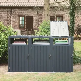 sweeek Mülltonnenabdeckung 3 Größen  grau
