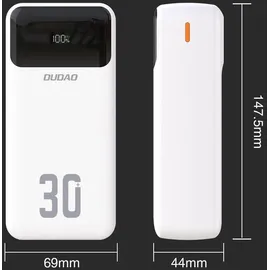 DUDAO K15Max Powerbank 30000mAh 22,5W Weiß