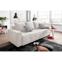 Collection AB Schlafsofa, mit Bettfunktion und Bettkasten, inkl. loser Rücken- und Zierkissen silberfarben