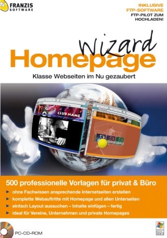 Homepage Wizard - 500 sofort nutzbare HTML-Vorla (Neu differenzbesteuert)