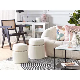 Beliani Pouf mit Stauraum 2er Set CAMDENTON