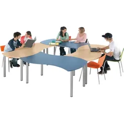 Wellenform Rechtecktisch SoooRound Basic I, mit Vollkernplatte