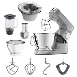 Kenwood Chef Baker 5L KVC85.314SI mit integr. Waage, Trommelraffel & Eisbereiter...