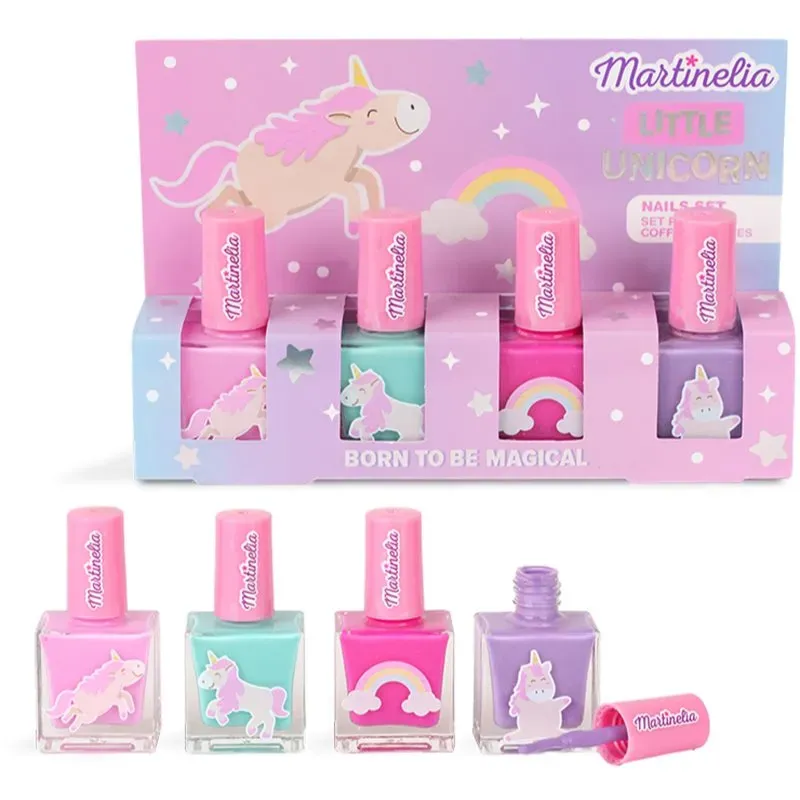 Martinelia Little Unicorn Nail Polish Set Set mit Nagellacken für Kinder Pink, Blue, Purple, Fuchsia