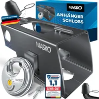 Masko MASKO® Anhängerschloss für Angekoppelte & Abgekoppelte Anhänger Anhänger