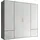 SchlafKONTOR Valencia 206 x 195 x 60 cm beton hell/weiß/betonoptik