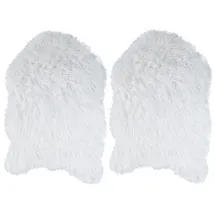 Home4You Schaffell 2er Set, 90 x 60 cm - Weiß - 2er Set