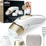 Braun IPL Silk·expert Pro 5 PL5358 – IPL Haarentfernungsgerät, Dauerhafte und Schmerzfreie Haarentfernung für Zuhause – inkl. Etui, Venus Rasierer, 4 Aufsätze, Designed in Germany –  Weiß/Gold