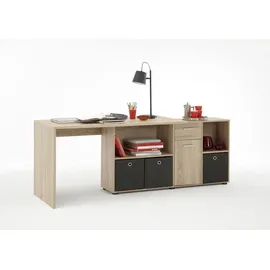 preisbrecher Schreibtisch >LEXO/LEX< in Eiche Dekor - 135,7x74,2x135,7cm (BxHxT)