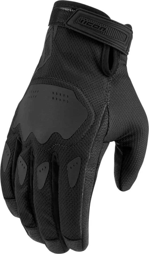 Icon Hooligan Motorrad Handschuhe, schwarz, Größe L für Männer