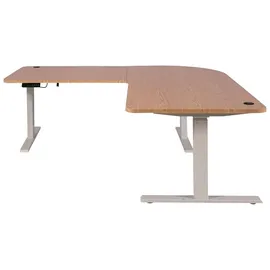 MCW Eckschreibtisch D40 hellbraun / Weiß