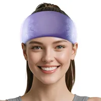 NEWGO Kühlband bei Migräne und Kopfschmerzen, Wiederverwendbar für Wärme- und Kältetherapie, Flexibles Hydrogel für Sofortige Linderung, Beruhigende Eismaske gegen Stress und Fieber(Lila)