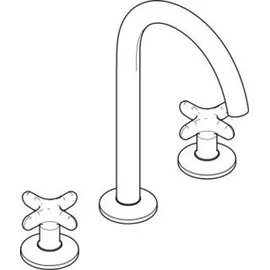 Hansgrohe One 3-Loch Waschtischarmatur Brushed Nickel