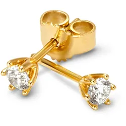 Tchibo - 585 Gold-Ohrstecker mit 2 Brillanten - gold