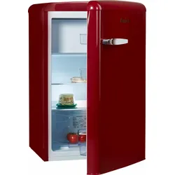 AMICA Table Top Kühlschrank, E (A-G), rot (weinrot), B:55,00cm H:87,5cm T:61,5cm, Kühlschränke