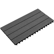 vidaXL Terrassenfliese Schwarz 60 x 30 cm 6 St.