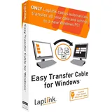 LAPLINK Easy Transfer Cable - Ethernet High Speed Cable & PCmover - 1Gbps Transfer Cable with PCmover Software (1 use), 100+ Mbps Speed, Ethernet Cat-5e Cable, RJ45 Male Connector, 2.13m - 1 Piece