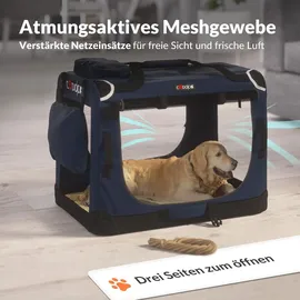 CADOCA Hundebox XXL 90 x 60 x 66 cm Navy Blau
