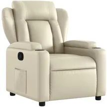 vidaXL Relaxsessel mit Liegefunktion Kunstleder 94,5 x 100 x 0 cm Creme