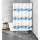 Kleine Wolke Duschvorhang Seaside, 180 x 200 cm, krokusblau