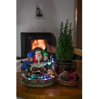 Konstsmide Weihnachtsfigur LED Szenerie Weihnachtsmann mit Kindern und Zug