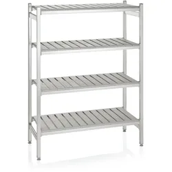 WAS Germany - Lagerregal System, Klick-System,  126,5 x 54  x 170 cm, Aluminium/Polyethylen