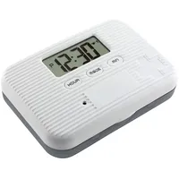 JTLB Pillenspender mit Alarm, Elektronischer Pillen-Organizer mit LCD-Display, 6 Fächer, Digitale Pillenerinnerung, für den Außenbereich, Tragbare Mini-Pillendose mit Alarm (grau)