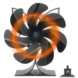 Kaminventilator, Kaminventilator, 7 Flügel, Ofenventilator, stromlos, leise