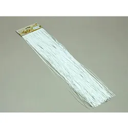 HundB Lametta Weiß 2mm x 50cm Christbaumschmuck Weihnachtsbaum Deko Lametta Weihnachtsdeko Baumschmuck Baumdeko Festtagsdeko