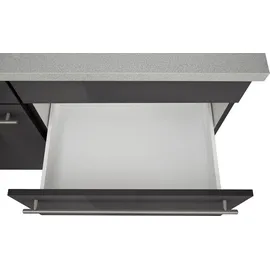 WIHO KÜCHEN Küchenzeile Chicago 360 cm grau