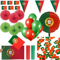 Portugal Party Deko Set 242 tlg. Partyset Partydeko Fussball WM EM