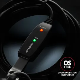 AXAGON USB-A auf USB-A 5 m Schwarz