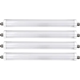 V-Tac LED-Feuchtraum-Wannenleuchte VT-1574-N, EEK: E, 48 W, 5760 lm, 6500 K, 1500 mm, 4 Stück