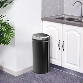 Homcom Sensor Mülleimer 42 l Schwarz