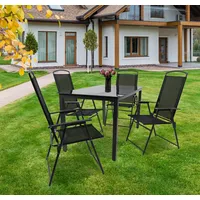 VCM 140S Sitzgruppe Set 5-tlg. schwarz