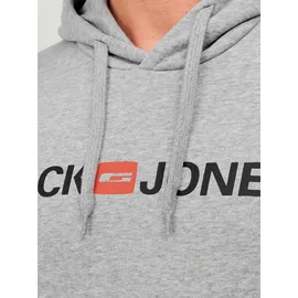 JACK & JONES Logo Kapuzenpullover Light Grey Melange S