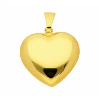 Herzkette ADELIA ́S "Halskette - Herzkette mit Anhänger Herz aus 585 Gold", gold, Halsketten, Damen, Gelbgold 585 Gold, Gelbgold 585, Gold, Herzkette, Schmuckset mit bis 45 cm stufenlos verstellbarer 925 Silber Halskette