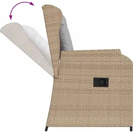 vidaXL Gartenbank 2 pcs 110 x 60 x 80 cm Beige