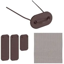 Relaxdays Sichtschutz-Befestigungskit 15 x 0,1 cm Braun Bambus 52 St.