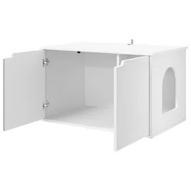 vidaXL Katzenhaus Weiß 85 x 55 x 50,5 cm Holzwerkstoff