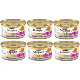 Purina Gourmet Gold Kitten Mousse mit Kalbfleisch 6 x 85 g