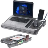 RICOO Laptoptisch LA0018, Laptop-Kissen mit Mauspad Laptop-Ständer Notebook Knietablett Holz beige