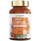 Ennaturee Leber Komplex Mariendistel Kapseln hochdosiert - 120 Kapseln - mit Mariendistel, Cholin, Artischockenextrakt, Curcuma, Zink&Vitamin E - Leber Hochdosiert, vegan, laborgeprüft und in Deuts