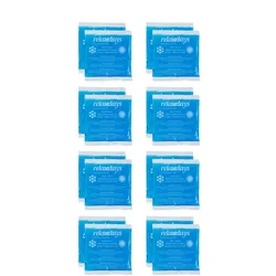 Relaxdays Kühlpads, 16er Set, Kalt-Warm-Kompressen, 14 x 13 cm, Erste Hilfe, wiederverwendbare Gelkühlkompressen, blau