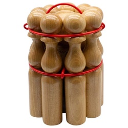GICO Spielzeug-Gartenset GICO Kegelspiel Kegel Set Bowling aus Holz für Kinder und Erwachsene