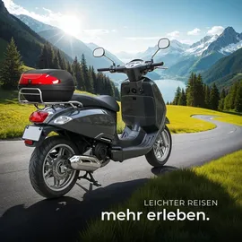 Tectake Motorradkoffer 48 l Schwarz