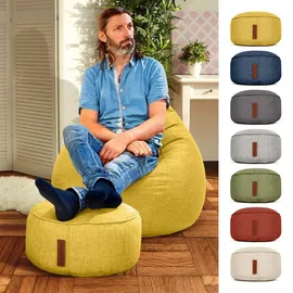 Green Bean Sitzsack-Hocker, Gelb