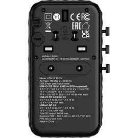 Verbatim GaN III Uni.Travel Adap 140W Welt-zu-Welt UTA-10 32125
